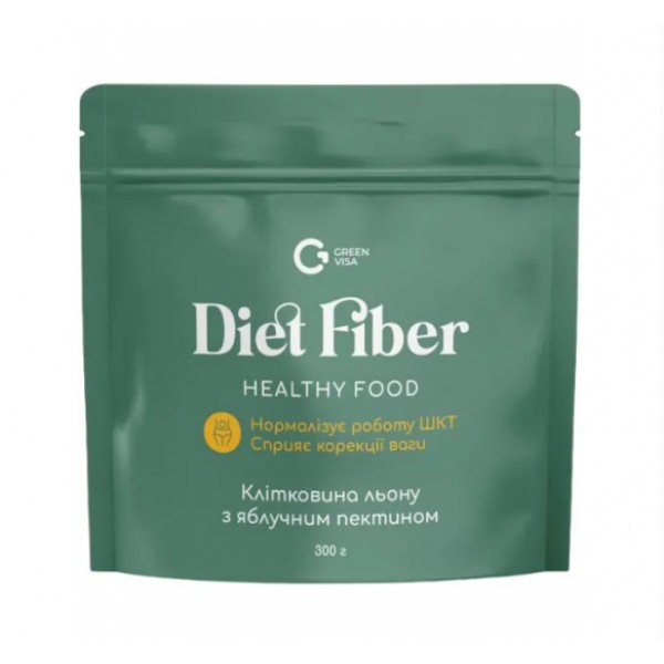 Клітковина насіння льону з яблучним пектином Diet Fiber 300 г